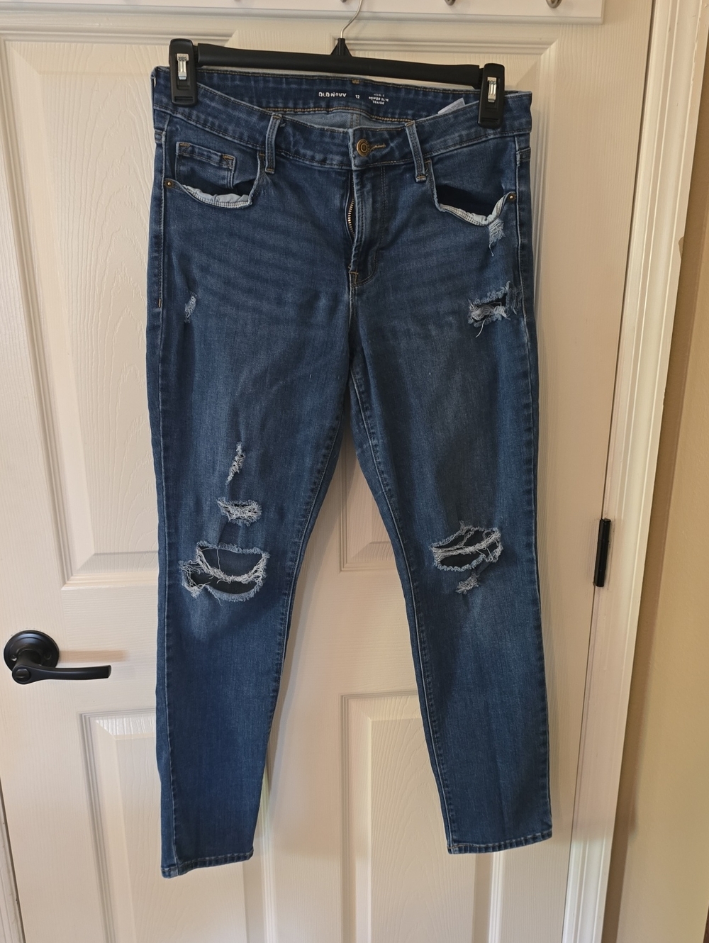 Dark Blue Distressed Women’s Jeans